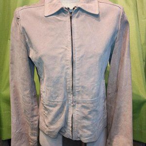 Women's Wilsons Beige / Tan Suede Leather Zip-up Jacket size M